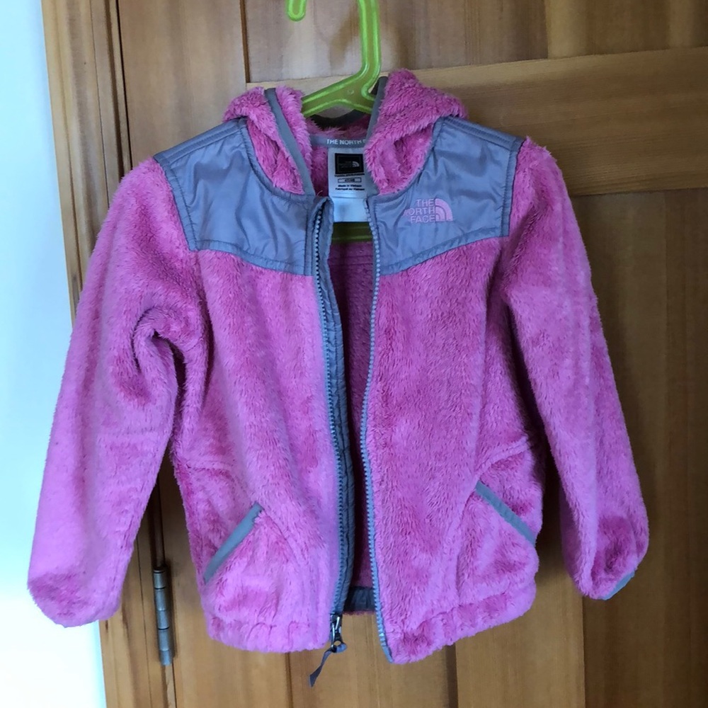 Girls North Face Oso hooded fleece jacket